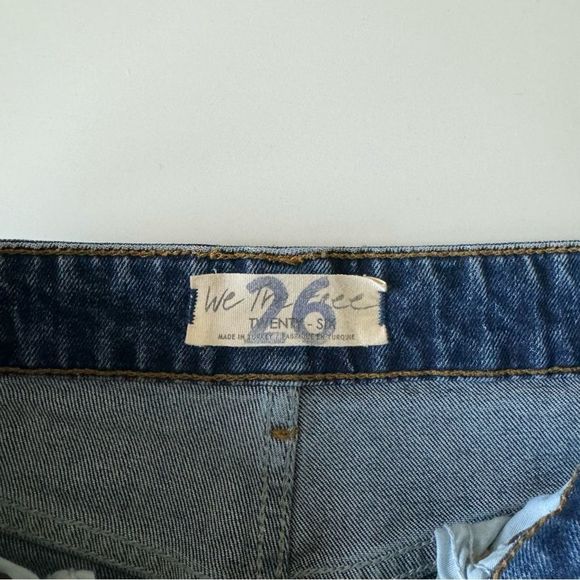 Free People We The Free Split Hem Bootcut Jeans Raw Hem Size 26 - Picture 9 of 13